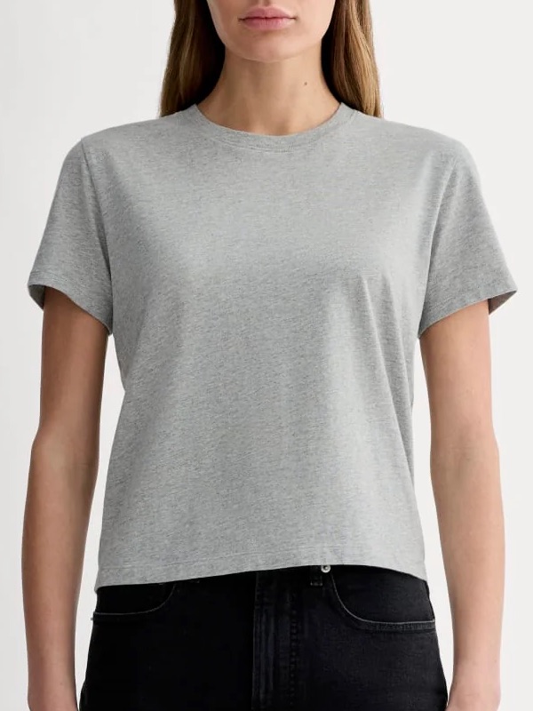 Nwt Everlane Organic Cotton Box Cut Tee Heathered Gray